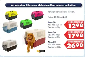 Huisdier Voordeelshop Vervoersbox Atlas voor kleine/medium honden en katten. aanbieding