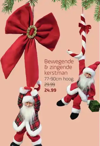 Coppelmans Bewegende & zingende kerstman aanbieding