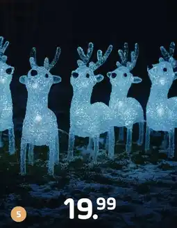 Coppelmans LED acryl rendier, 5 stuks, 20cm hoog. aanbieding