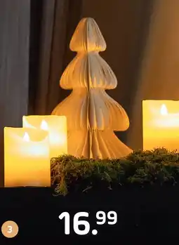 Coppelmans Rustieke LED kaars, set van 3 aanbieding