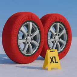 Amazon CARALL Sneeuwkettingen Goedgekeurd, Rood, Maat XL, Sneeuwhoezen Textiel (Rood, XL) aanbieding