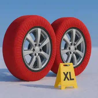 Amazon CARALL Sneeuwkettingen Goedgekeurd, Rood, Maat XL, Sneeuwhoezen Textiel (Rood, XL) aanbieding