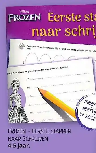 Boekenvoordeel Frozen - Eerste Stappen Naar Schrijven aanbieding