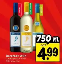 Vomar Voordeelmarkt Barefoot Wijn aanbieding