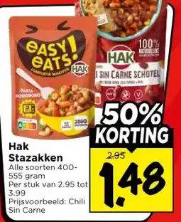 Vomar Voordeelmarkt Hak Stazakken aanbieding