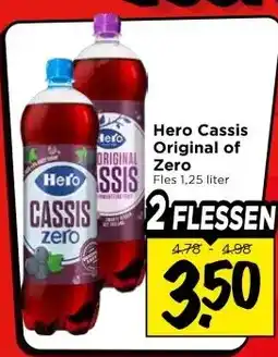 Vomar Voordeelmarkt Hero Cassis Original of Zero aanbieding