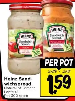 Vomar Voordeelmarkt Heinz Sand- wichspread aanbieding