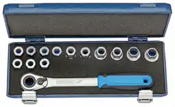 Conrad Dopsleutelset 19 SKU-20 14-delig 1/2 inch sleutelwijdtes 10-24 mm aantal tanden aanbieding