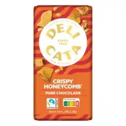 Albert Heijn Delicata Reep honey comb pure chocolade aanbieding