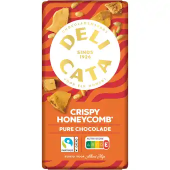 Albert Heijn Delicata Reep honey comb pure chocolade aanbieding