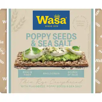 Albert Heijn Wasa Crunchy twist poppy seeds & sea salt aanbieding