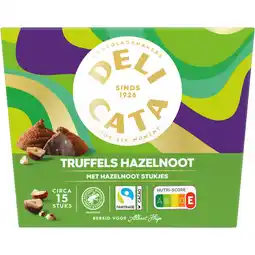Albert Heijn Delicata Truffels hazelnoot aanbieding