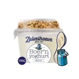 Albert Heijn Zuivelhoeve Boer'n yoghurt naturel & muesli aanbieding