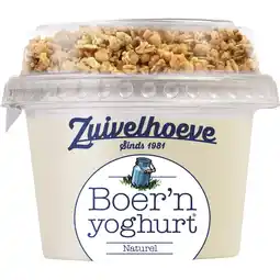 Albert Heijn Zuivelhoeve Boer'n yoghurt naturel & muesli aanbieding