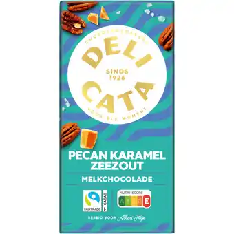 Albert Heijn Delicata Reep melkchocolade pecan karamel zeezout aanbieding
