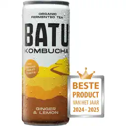 Albert Heijn Batu Kombucha ginger & lemon aanbieding
