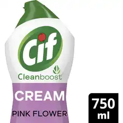 Albert Heijn Cif Cream pink flower aanbieding