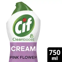 Albert Heijn Cif Cream pink flower aanbieding