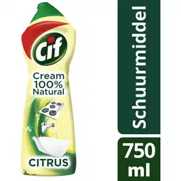 Albert Heijn Cif Schuurmiddel citroen cream aanbieding
