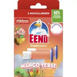 Albert Heijn WC-Eend Fresh discs mango-verse duo navulling aanbieding