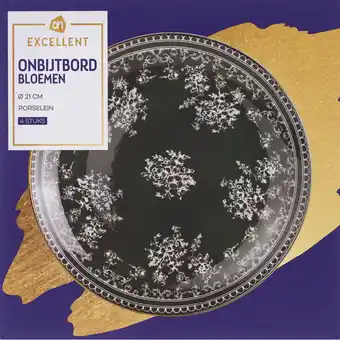 Albert Heijn AH Excellent Ontbijtbord bloemen 21cm aanbieding
