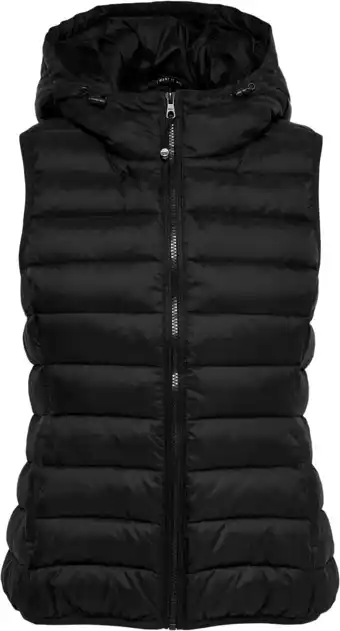 Amazon ONLY Gewatteerde vest dames Onlnewtahoe Hood Waistcoat Otw Noos,Zwart,XL aanbieding