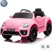 Bol.com Volkswagen Beetle - Elektrische Kinderauto - 12V - 1 tot 5 jaar - Roze aanbieding