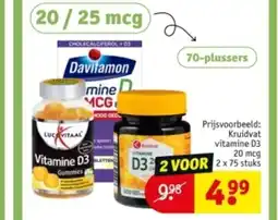 Kruidvat Kruidvat vitamine D3 aanbieding