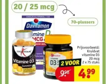 Kruidvat Kruidvat vitamine D3 aanbieding