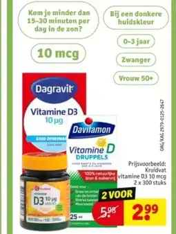 Kruidvat Kruidvat vitamine D3 aanbieding