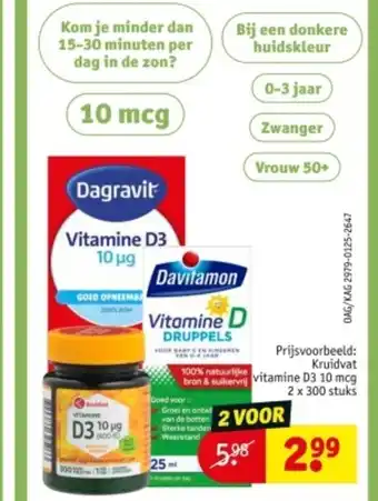 Kruidvat Kruidvat vitamine D3 aanbieding