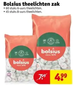 Kruidvat Bolsius theelichten zak aanbieding