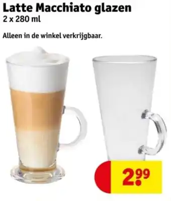 Kruidvat Latte Macchiato glazen aanbieding