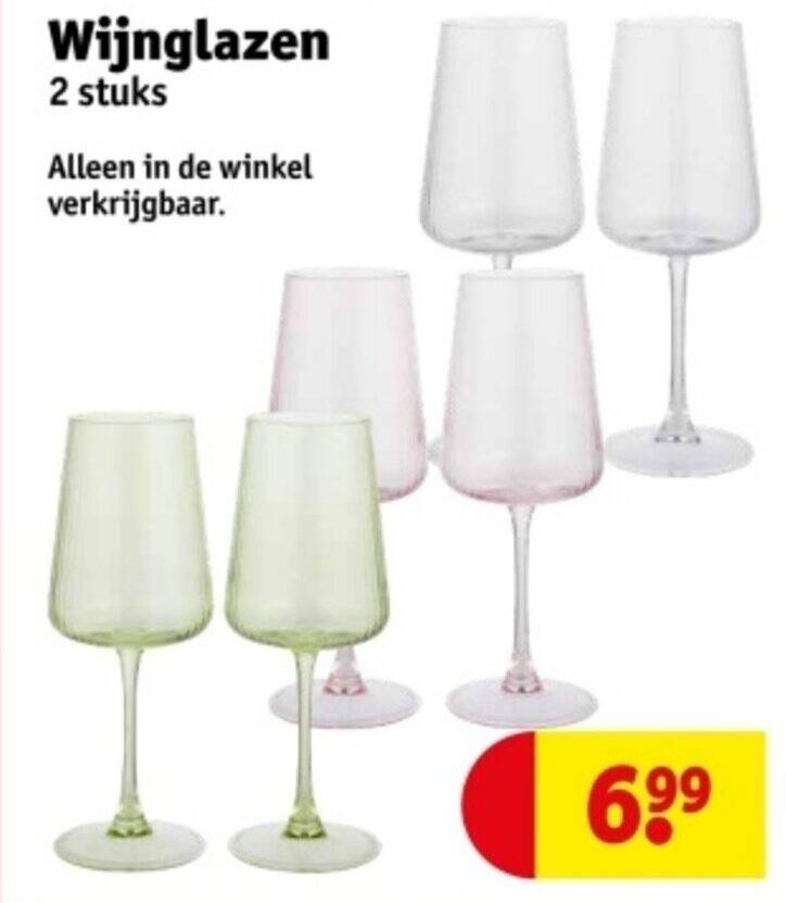 Luxe rode-of witte wijnglazen aanbieding bij Boni