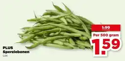 PLUS PLUS Sperziebonen aanbieding