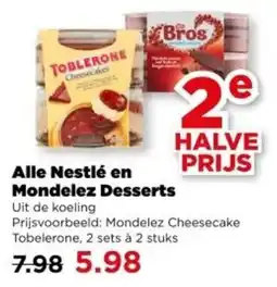 PLUS Alle Nestlé en Mondelez Desserts aanbieding
