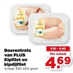 PLUS Boerentrots van PLUS Kipfilet en kipdijfilet aanbieding