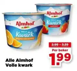 PLUS Alle Almhof Volle kwark aanbieding
