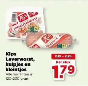 PLUS Kips Leverworst, kuipjes en kleintjes aanbieding