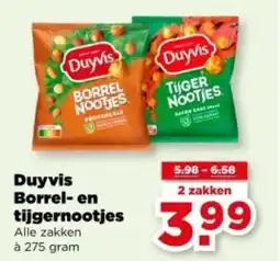 PLUS Duyvis Borrel en Tijgernootjes aanbieding