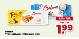 PLUS Balconi Trancetto, mix milk en mix max aanbieding