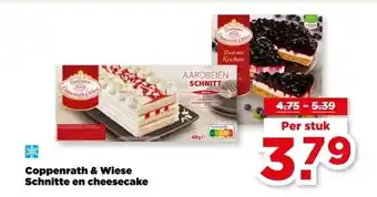 PLUS Coppenrath & Wiese Schnitte en cheesecake aanbieding