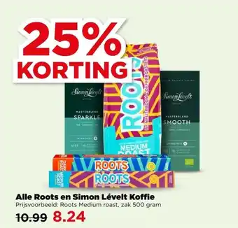 PLUS Alle Roots en Simon Levelt Koffie aanbieding