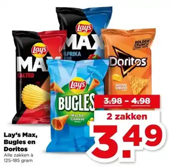 PLUS Lay's Max, Bugles en Doritos aanbieding