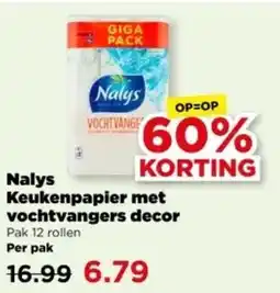 PLUS Nalys Keukenpapier met vochtvangers decor aanbieding
