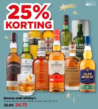 PLUS Diverse Malt Whisky's aanbieding