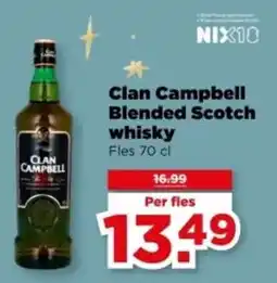 PLUS Clan Campbell Blended Scotch whisky aanbieding