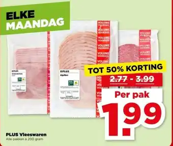 PLUS PLUS Vleeswaren aanbieding