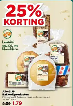 PLUS Alle GIJS Bakkerij Producten aanbieding