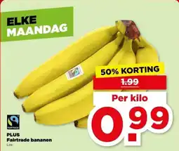 PLUS PLUS Fairtrade Bananen aanbieding